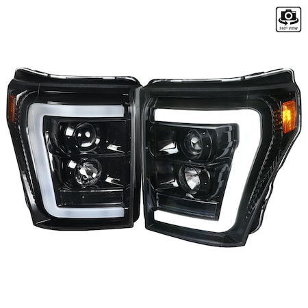Spec-D Tuning 11-16 Ford F250 Projector Headlights-, 2LHP-F25011BK-TM 2LHP-F25011BK-TM